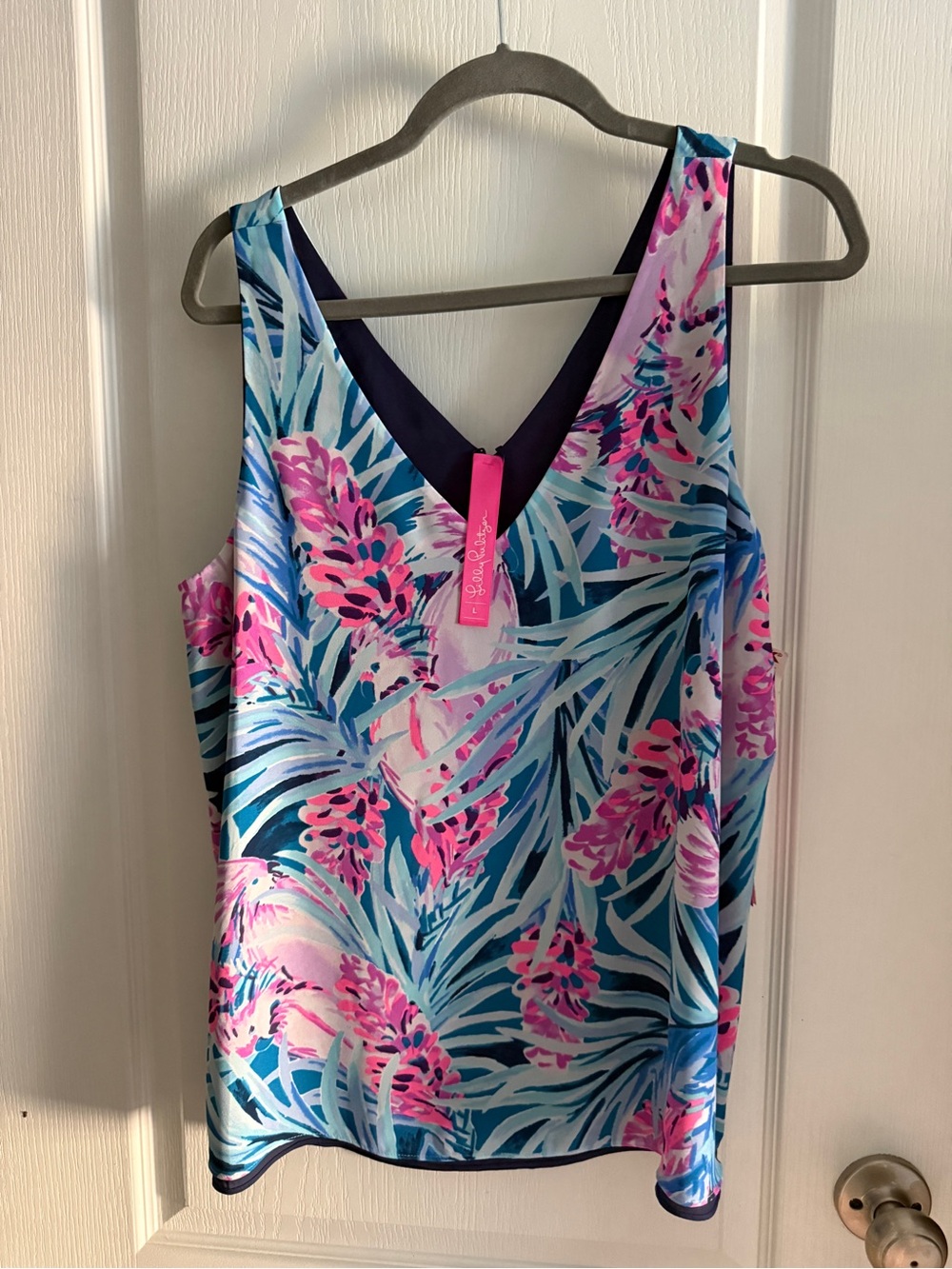 Lilly Pulitzer Florin Shirt in Mr. Peacock Blue, Large